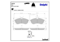 Brake Pad Set, disc brake LP878 Delphi