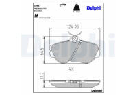 Brake Pad Set, disc brake LP887 Delphi