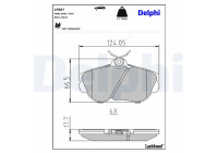 Brake Pad Set, disc brake LP887 Delphi