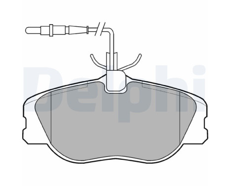 Brake Pad Set, disc brake LP909 Delphi