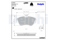 Brake Pad Set, disc brake LP918 Delphi