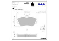 Brake Pad Set, disc brake LP918 Delphi
