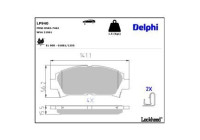 Brake Pad Set, disc brake LP940 Delphi