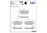 Brake Pad Set, disc brake LP967 Delphi