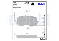 Brake Pad Set, disc brake LP971 Delphi