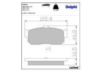 Brake Pad Set, disc brake LP971 Delphi