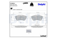 Brake pad set, disc brake LP980LC Delphi