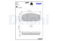 Brake Pad Set, disc brake LP981 Delphi