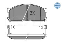 Brake Pad Set, disc brake MEYLE-ORIGINAL Quality 025 200 0215/W