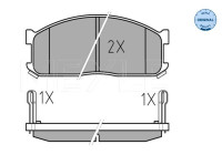 Brake Pad Set, disc brake MEYLE-ORIGINAL Quality 025 200 0215/W