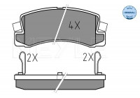 Brake Pad Set, disc brake MEYLE-ORIGINAL Quality 025 200 7615/W