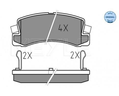 Brake Pad Set, disc brake MEYLE-ORIGINAL Quality 025 200 7615/W