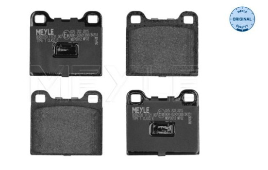 Brake Pad Set, disc brake MEYLE-ORIGINAL Quality 025 202 2815