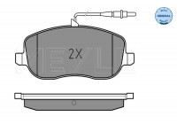 Brake Pad Set, disc brake MEYLE-ORIGINAL Quality 025 202 6119/W