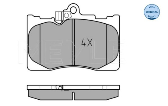 Brake Pad Set, disc brake MEYLE-ORIGINAL Quality 025 203 2517/W, Image 2