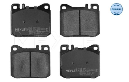 Brake Pad Set, disc brake MEYLE-ORIGINAL Quality 025 203 4117