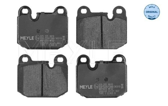 Brake Pad Set, disc brake MEYLE-ORIGINAL Quality 025 205 8816