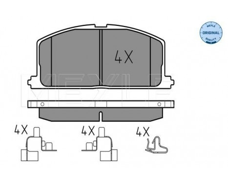 Brake Pad Set, disc brake MEYLE-ORIGINAL Quality 025 208 7015