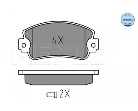 Brake Pad Set, disc brake MEYLE-ORIGINAL Quality 025 209 5018/W