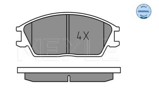 Brake Pad Set, disc brake MEYLE-ORIGINAL Quality 025 210 1214