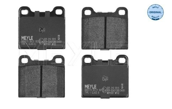 Brake Pad Set, disc brake MEYLE-ORIGINAL Quality 025 210 3515