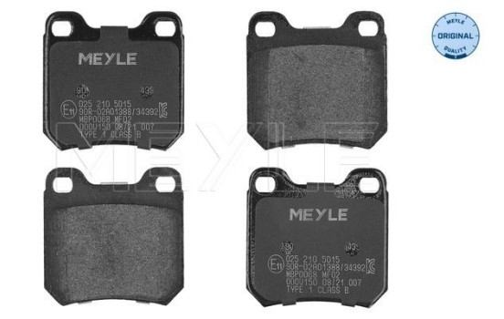 Brake Pad Set, disc brake MEYLE-ORIGINAL Quality 025 210 5015, Image 2