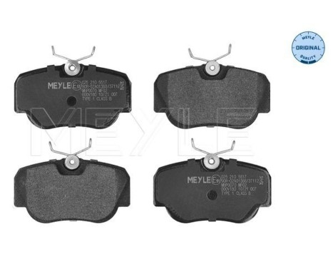 Brake Pad Set, disc brake MEYLE-ORIGINAL Quality 025 210 5517, Image 2