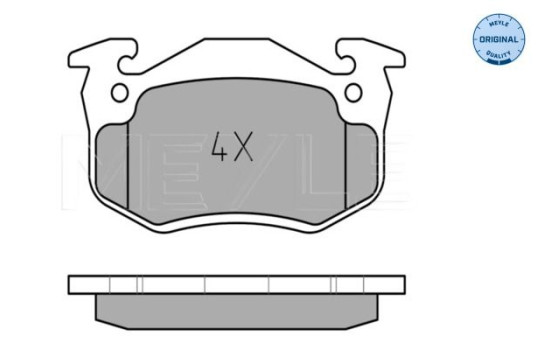 Brake Pad Set, disc brake MEYLE-ORIGINAL Quality 025 210 9615/W, Image 2