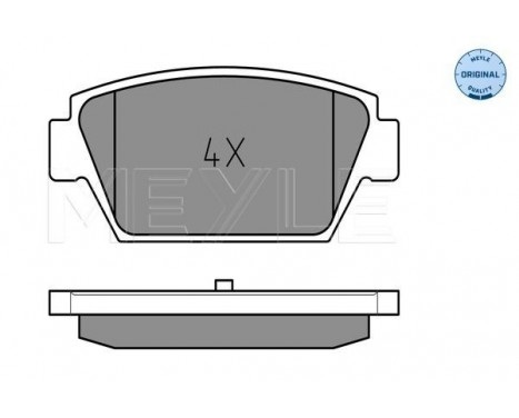 Brake Pad Set, disc brake MEYLE-ORIGINAL Quality 025 211 2514