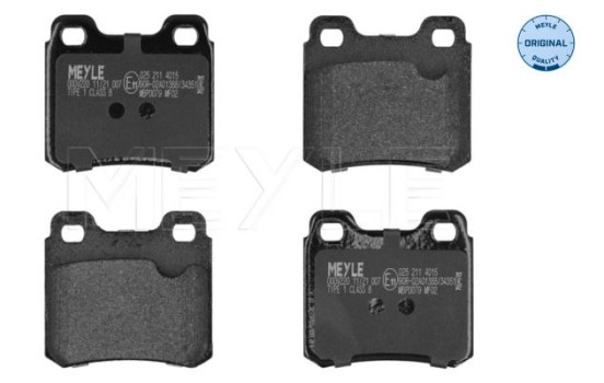Brake Pad Set, disc brake MEYLE-ORIGINAL Quality 025 211 4015