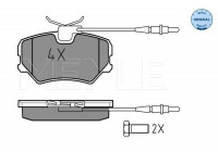 Brake Pad Set, disc brake MEYLE-ORIGINAL Quality 025 212 0918/W