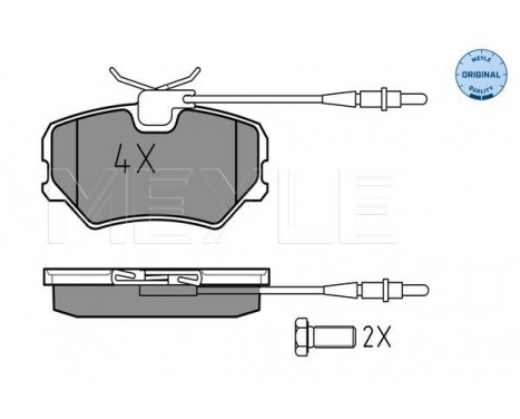 Brake Pad Set, disc brake MEYLE-ORIGINAL Quality 025 212 0918/W