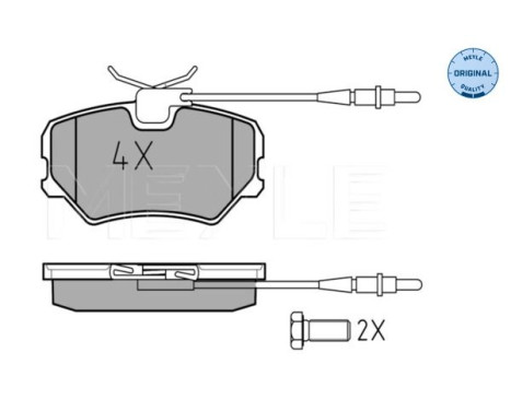 Brake Pad Set, disc brake MEYLE-ORIGINAL Quality 025 212 0918/W
