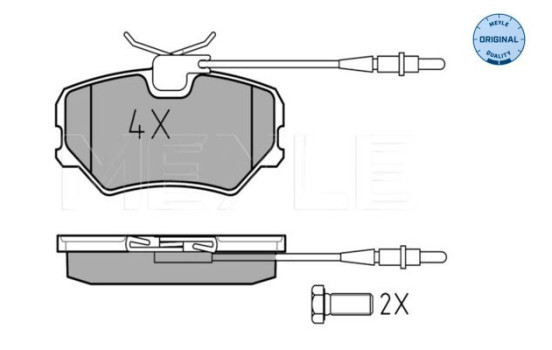 Brake Pad Set, disc brake MEYLE-ORIGINAL Quality 025 212 0918/W