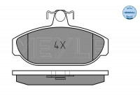 Brake Pad Set, disc brake MEYLE-ORIGINAL Quality 025 212 6617