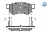 Brake Pad Set, disc brake MEYLE-ORIGINAL Quality 025 213 1313/W