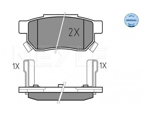 Brake Pad Set, disc brake MEYLE-ORIGINAL Quality 025 213 1313/W