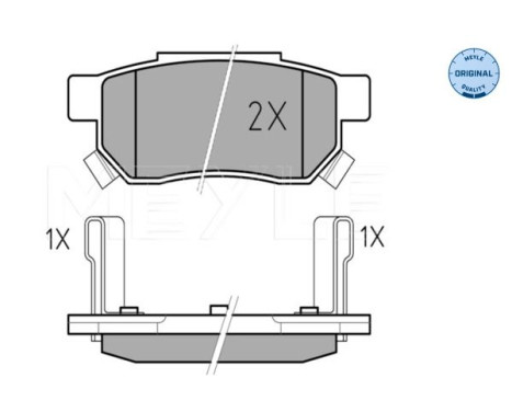 Brake Pad Set, disc brake MEYLE-ORIGINAL Quality 025 213 1313/W, Image 2