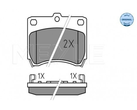 Brake Pad Set, disc brake MEYLE-ORIGINAL Quality 025 213 5514/W