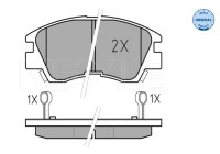 Brake Pad Set, disc brake MEYLE-ORIGINAL Quality 025 213 7316/W