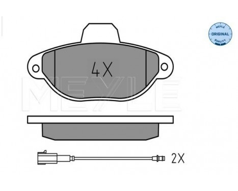 Brake Pad Set, disc brake MEYLE-ORIGINAL Quality 025 214 3616