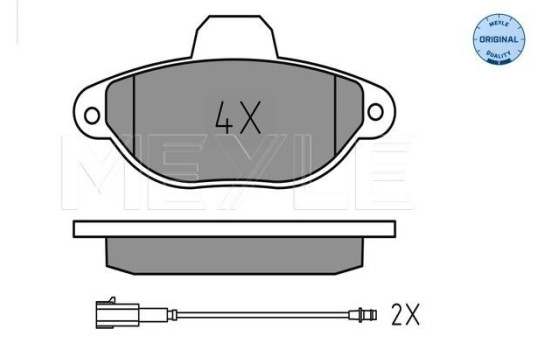 Brake Pad Set, disc brake MEYLE-ORIGINAL Quality 025 214 3616