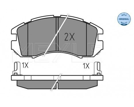 Brake Pad Set, disc brake MEYLE-ORIGINAL Quality 025 214 9517/W