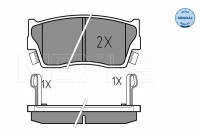 Brake Pad Set, disc brake MEYLE-ORIGINAL Quality 025 215 0014/W