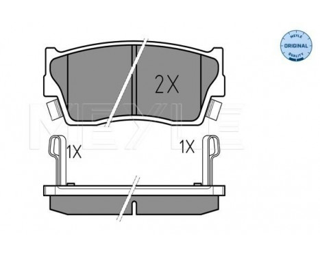 Brake Pad Set, disc brake MEYLE-ORIGINAL Quality 025 215 0014/W