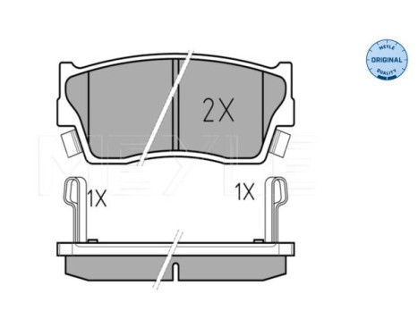 Brake Pad Set, disc brake MEYLE-ORIGINAL Quality 025 215 0014/W, Image 2