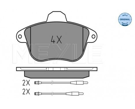 Brake Pad Set, disc brake MEYLE-ORIGINAL Quality 025 215 0717/W