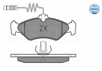 Brake Pad Set, disc brake MEYLE-ORIGINAL Quality 025 216 2117