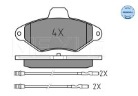 Brake Pad Set, disc brake MEYLE-ORIGINAL Quality 025 216 3117/W