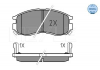 Brake Pad Set, disc brake MEYLE-ORIGINAL Quality 025 216 4716/W